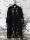IN TO THE EAST 2025 Autumn/Winter Floral Embroidered Long Coat ITE-E1DGAW063BL22CO-HEI Black